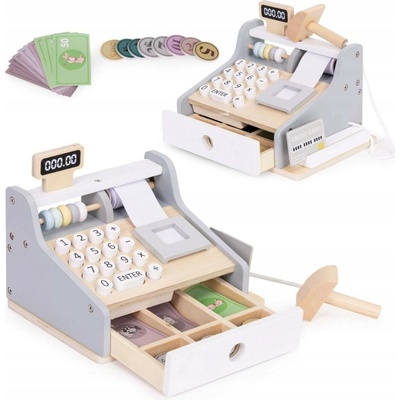 Ecotoys Dřevěná pokladna HM328241