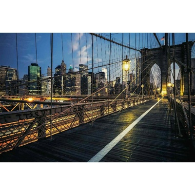 Dimex MS-5-2967 Vliesová fototapeta Brooklynský most v noci rozměry 375 x 250 cm