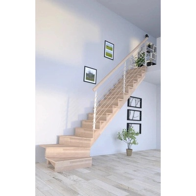 Pertura Atanas Lepené drevo buk s podstupnicami buk 1/4-otočené dole vpravo 100 cm 13/14