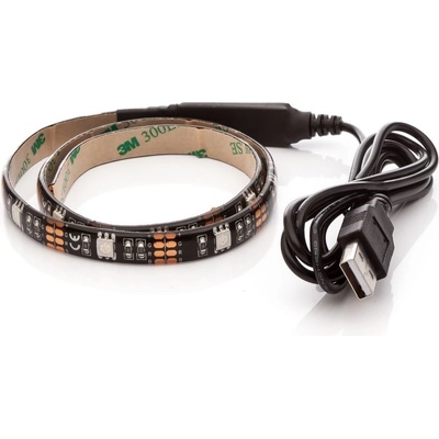 OPTY led лента 30 см, usb, 9 светодиода, превключвател, 20 цвята, самозалепваща се (30s)