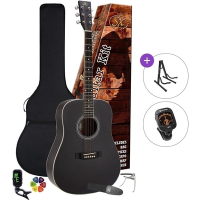SX SD104KBK Standard SET Black Акустична китара