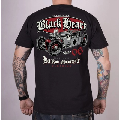 Black heart Мъжка тениска BLACK HEART - HOT ROD KING - Black - 19583