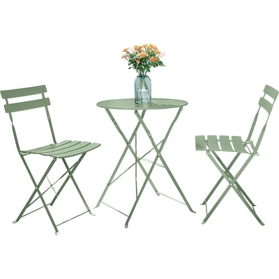 Градински комплект маса с два стола obax зелен