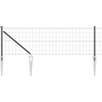 Euro plot s 13 sloupky, 0,6 x 50 m, Ocel pozinkovaná, šedá