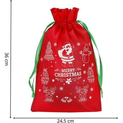 Springos Vianočná darčeková taška na fľašu so stuhou Santa Claus S-CA1320