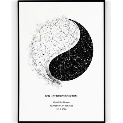 Hvězdná mapa A4 - 21 x 29,7 cm Pololesklý saténový papír