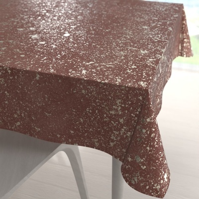 Biante Sametový čtvercový ubrus Isabela IBL-013 Gold Design starorůžový 100x100 cm
