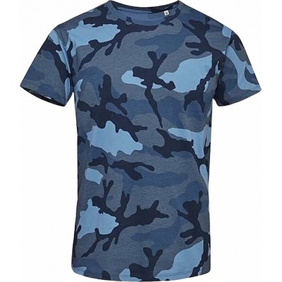 Sol's Kamuflážové triko ve slim-fit střihu ze kamufláž L133 zelená