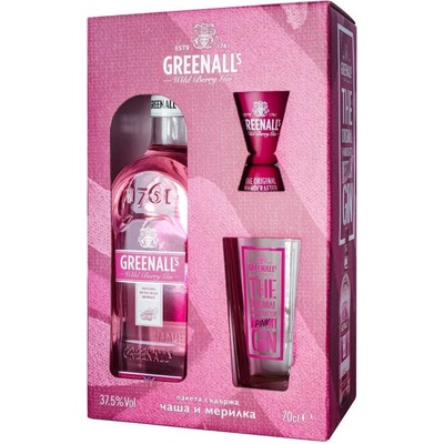 Greenall's Wildberry с чаша и джигър
