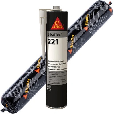 Sika Sikaflex-221 - полиуретанов фугоуплътнител и лепило 0.600л, черен (3731)