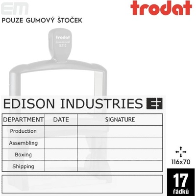 Trodat 5212 [ 116 x 70 mm pouze gumový štoček – Zbozi.Blesk.cz