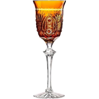 Bohemia Crystal broušené sklenice na víno Amber 2 x 240 ml
