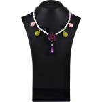 Dannyra Колие с нефрит, кварц, Mayorka перли и истинска мараритка Purple daisy Dannyra Jewels