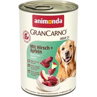 Animonda GranCarno Adult Deer & jablko 6 x 400 g