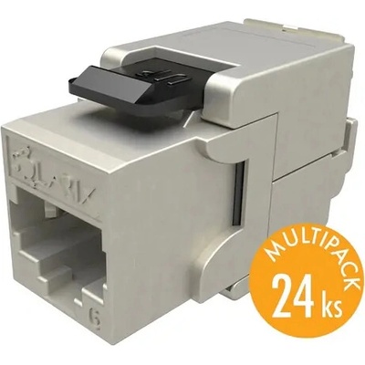 Solarix MULTIPACK 24 ks - keystone CAT6 STP RJ45 samořezný SXKJ-6-STP-BK-SA