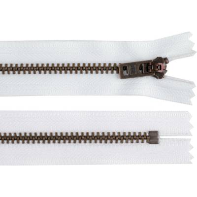 Stoklasa Kovový zip YKK No 5 délka 18 cm staromosazný (jeansový) Balení: 1 ks, Varianta: 501 bílá staromosaz 501 bílá staromosaz