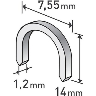 EXTOL PREMIUM spony oblé 14mm, 7.55x0.52x1.2mm, balenie 1000ks 8852305