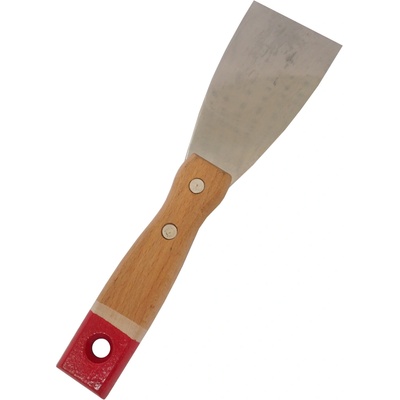 TOPTRADE nerezová špachtle 100 mm s dřevěnou rukojetí, profi