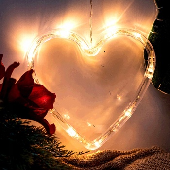 KIK KX5246 Vianočné osvetlenie LED srdce teplá biela