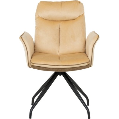 Carmen Трапезен стол Carmen MARLOW, до 120kg. , дамаска, прахово боядисана метална база, сахара (bt-3532336_1)