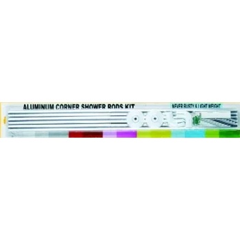 Image 1 of Inter ceramic РЕЛСА ЗА ДУШ ЗАВЕСА 80-80-80см ХРОМ (18ar)