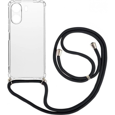 TopQ Xiaomi Redmi 13C s černou šňůrkou průhledné