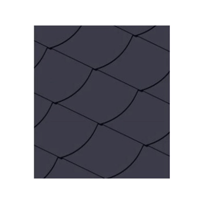 Cedral hladký čtverec s obloukem 300 x 300 mm pravý modročerná