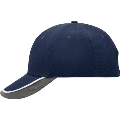 Myrtle Beach MB 49 tříbarevný kšilt COT03004967599-navy/white/ Navy/šedá/bílá
