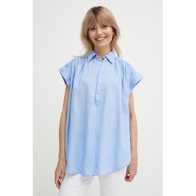 Ralph Lauren Ленена блуза Polo Ralph Lauren в синьо с изчистен дизайн 211935131 (211935131)