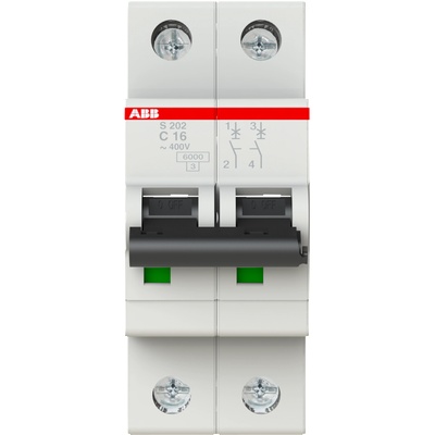 ABB АВТ. ПРЕДПАЗИТЕЛ 2p mcb s202-c16 (m518591)