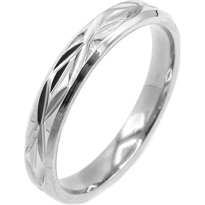 OcelovéŠperky1 Stříbrný unisex prsten z chirurgické oceli křížové rytí RI240141RI240139