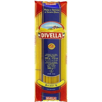 Divella Bucatini No.6 těstoviny semolinové sušené 0,5 kg