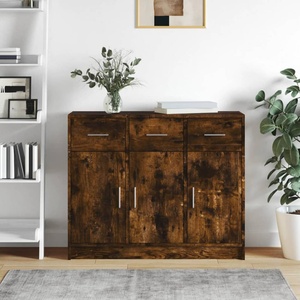 vidaXL Бюфет опушен дъб 91x28x75 см инженерно дърво (823013)