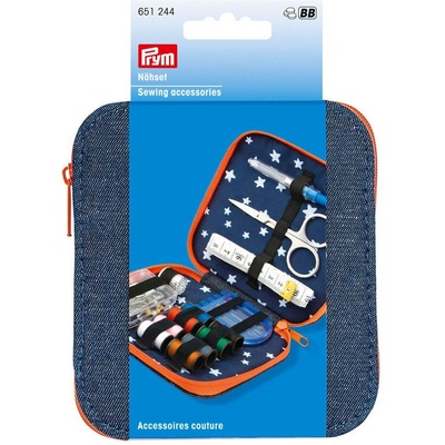 Cestovní šitíčko Prym denim oranžové