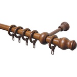 GARDINIA КОРНИЗ ДЪРВЕН ЛУГАНО gardinia ф28мм 120см ОРЕХ (5620)