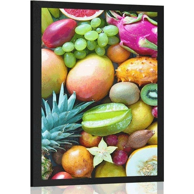 Plakát tropické ovoce - 40x60 silver