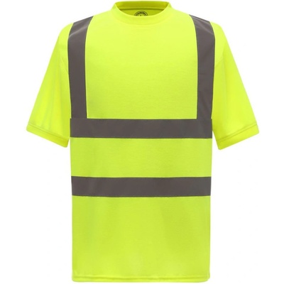 Yoko Tričko HVJ410 Hi-Vis krátký rukáv výstražné COT-79J410zv801 Žlutá fluorescent