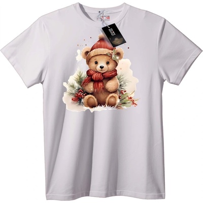 NOONEBRAND Тениска Празничена мечка - S, White