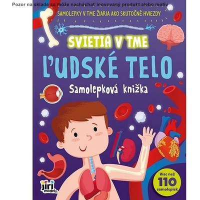 Samolepková knižka svieti v tme ludské telo