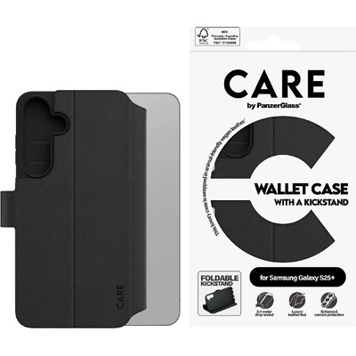 Panzer Калъф CARE - Wallet, Galaxy S25 Plus, черен (5715685016677)