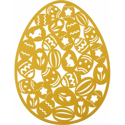 Mybesthome Velikonoční prostírání EASTER EGG žlutá 27x35 cm