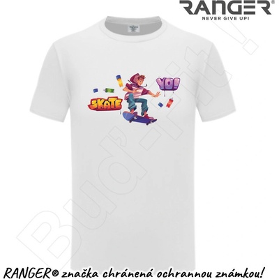 Ranger tričko motív Skate biela