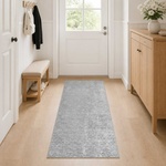 vidaXL Килим Сиво 100 x 200 cm 100% полиестер 3 mm Пере се (42041667)