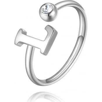 S`Agap? oceľový prsteň L s kryštálom Click SCK183