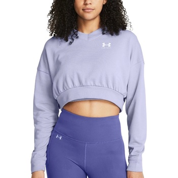 Under Armour Суитшърт Under Armour UA Rival Terry OS Crop Crw-PPL 1382738-539 Размер L