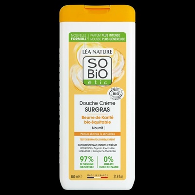 SO’BiO étic sprchový krém Surgras s máslem karité 650 ml