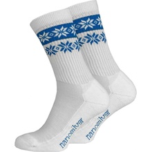 Nanosilver Zimní ponožky thermo SNOW bílá/modrá