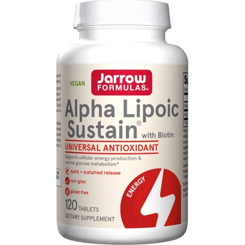 Jarrow Formulas Alpha Lipoic Sustain + Biotin, 120 таблетки, Jarrow Formulas (8582)