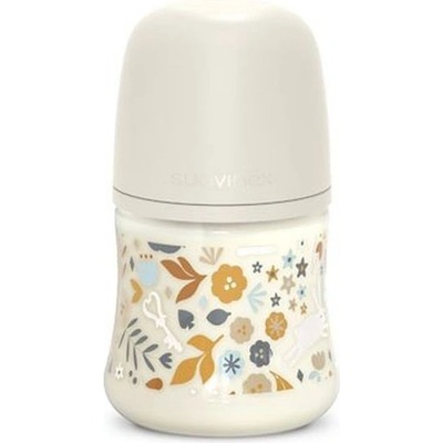 Suavinex kojenecká láhev Wonderland Fyziol průtok Liberty krémová 150ml