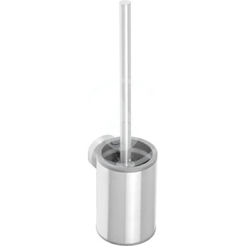 Sapho X-STEEL XS305 WC kefa, valcová, malá, čierná kefa, brúsená nerez